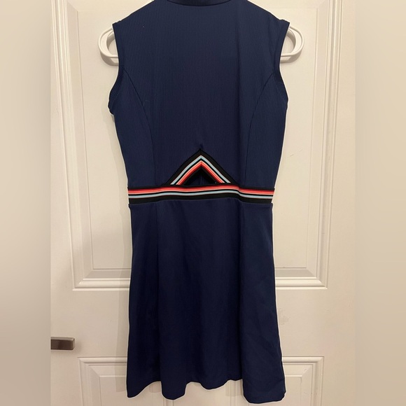 Chic Navy Athletic Sleeveless Dress with Striped Details by Baleaf Size Small - Picture 4 of 7